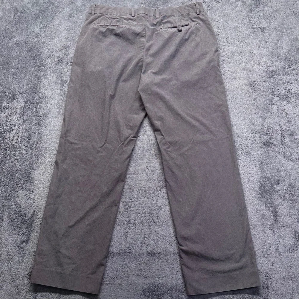 Banana Republic Modern Fit Pants Mens 34x32 Gray Cotton Micro Texture Chinos